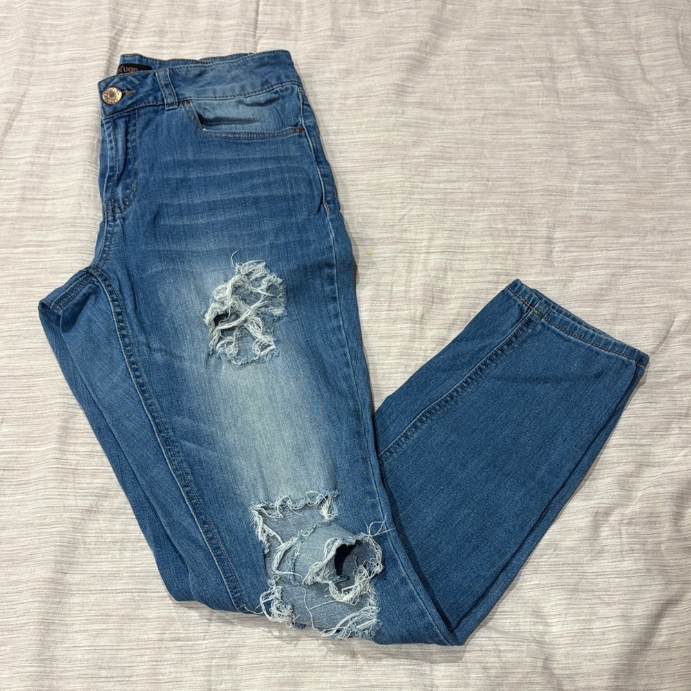 Refuge Distressed Denim Skinny Jeans